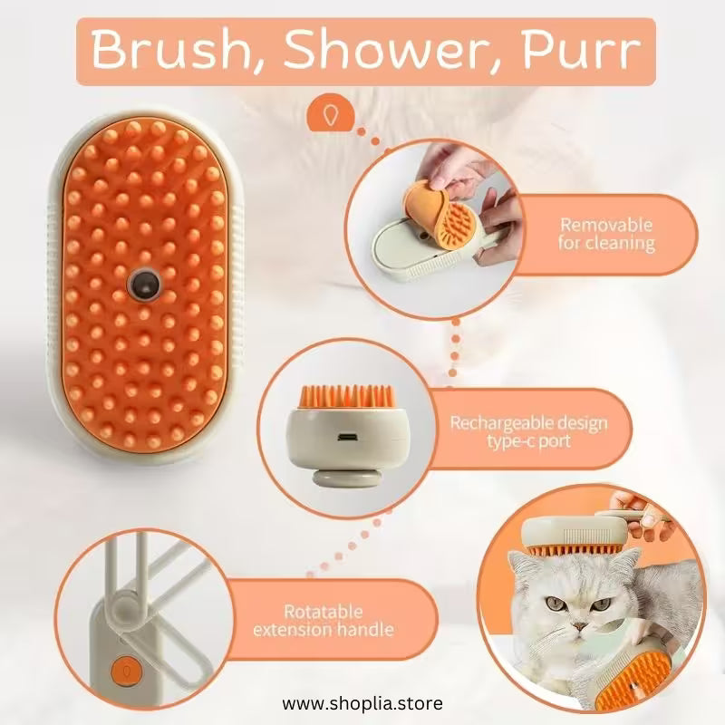 Pet Electric Steamy Brush